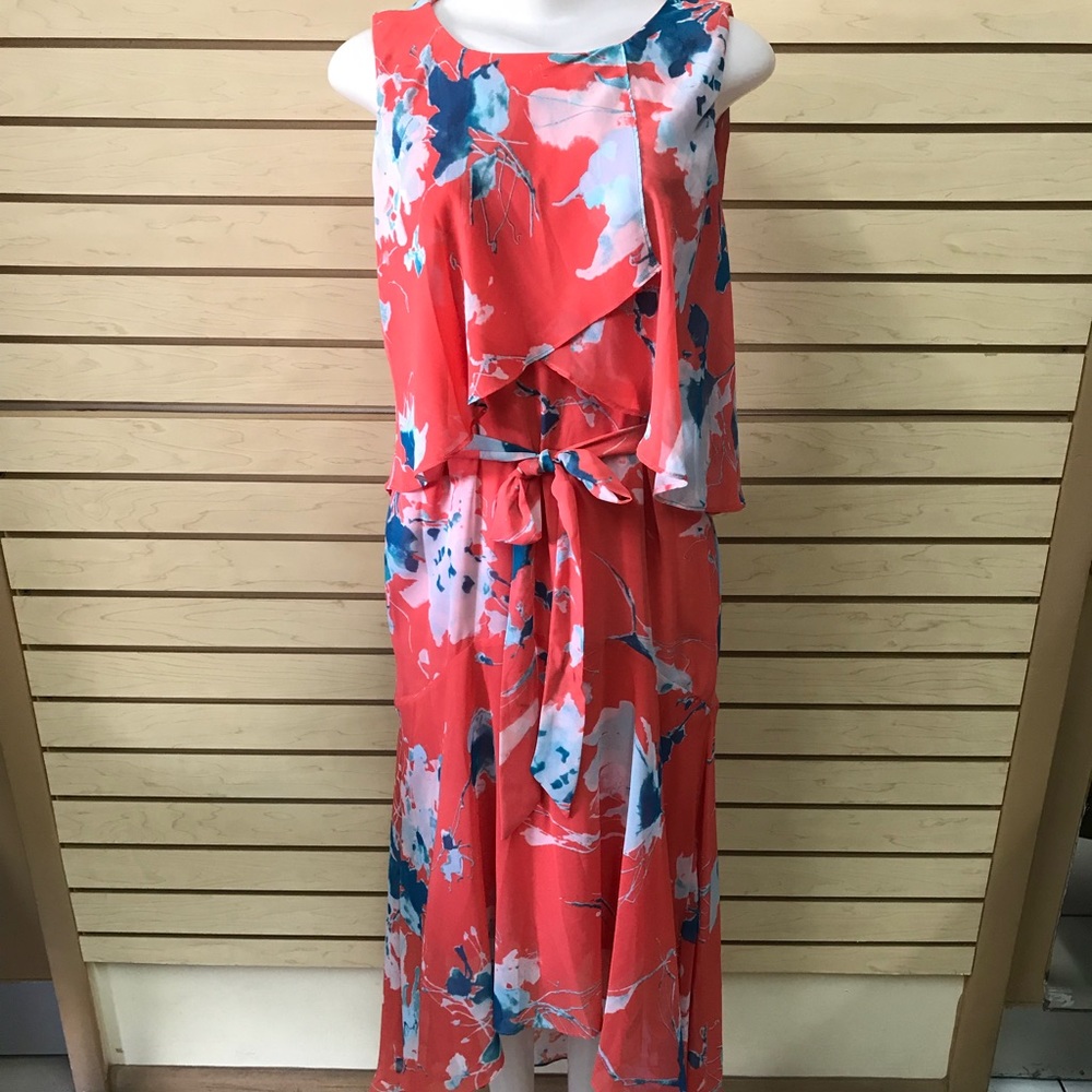 Sangria Floral Print Dress